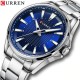 Men's Classic Wristwatch, Stainless Steel, Waterproof Fashion Watch with Luminous Hands in the Dark, Genuine CURREN Product
