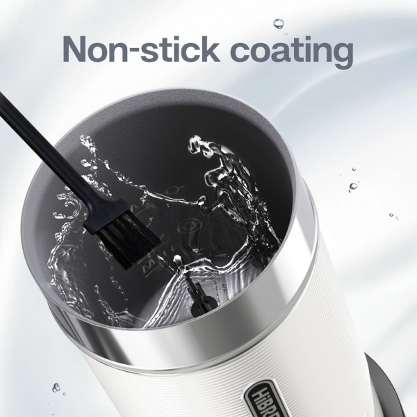 HiBREW Electric Milk Frother Frothing Foamer Chocolate Mixer Cold/Hot Latte Cappuccino fully automatic Milk Warmer Cool M1A