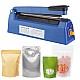 Manual heat sealer machine for 8-inch plastic bags, serving as both a shrink wrap bag sealer and a vacuum sealer packaging machine