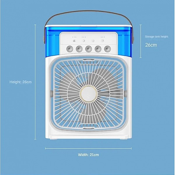 Portable Humidifier Fan AIr Conditioner Household Small Air Cooler Hydrocooling Portable Air Adjustment For Office 3 Speed Fan