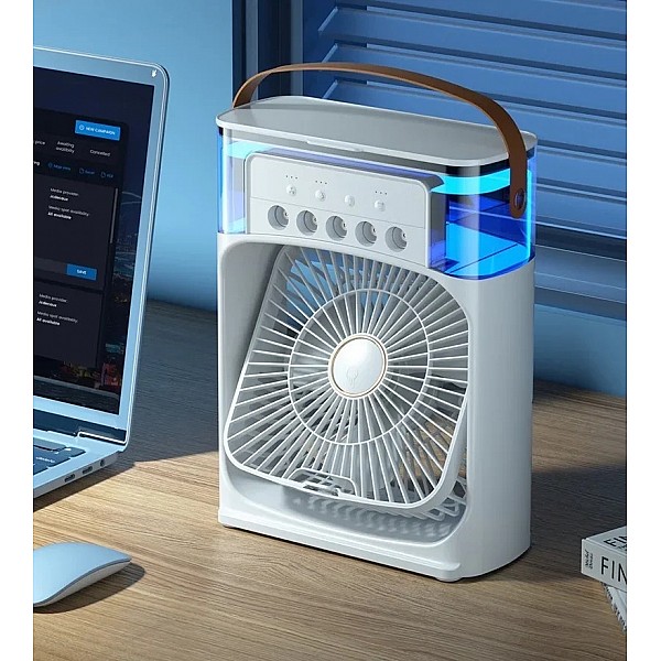 Portable Humidifier Fan AIr Conditioner Household Small Air Cooler Hydrocooling Portable Air Adjustment For Office 3 Speed Fan