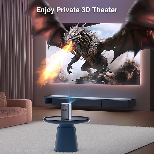 BYINTEK P70 3D 4K Mini Portable Projector DLP Auto Focus Smart Android WiFi LED 1080P Home Theater Video Projector With Battery